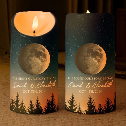 The Night Our Story Began - Personalized LED Candle