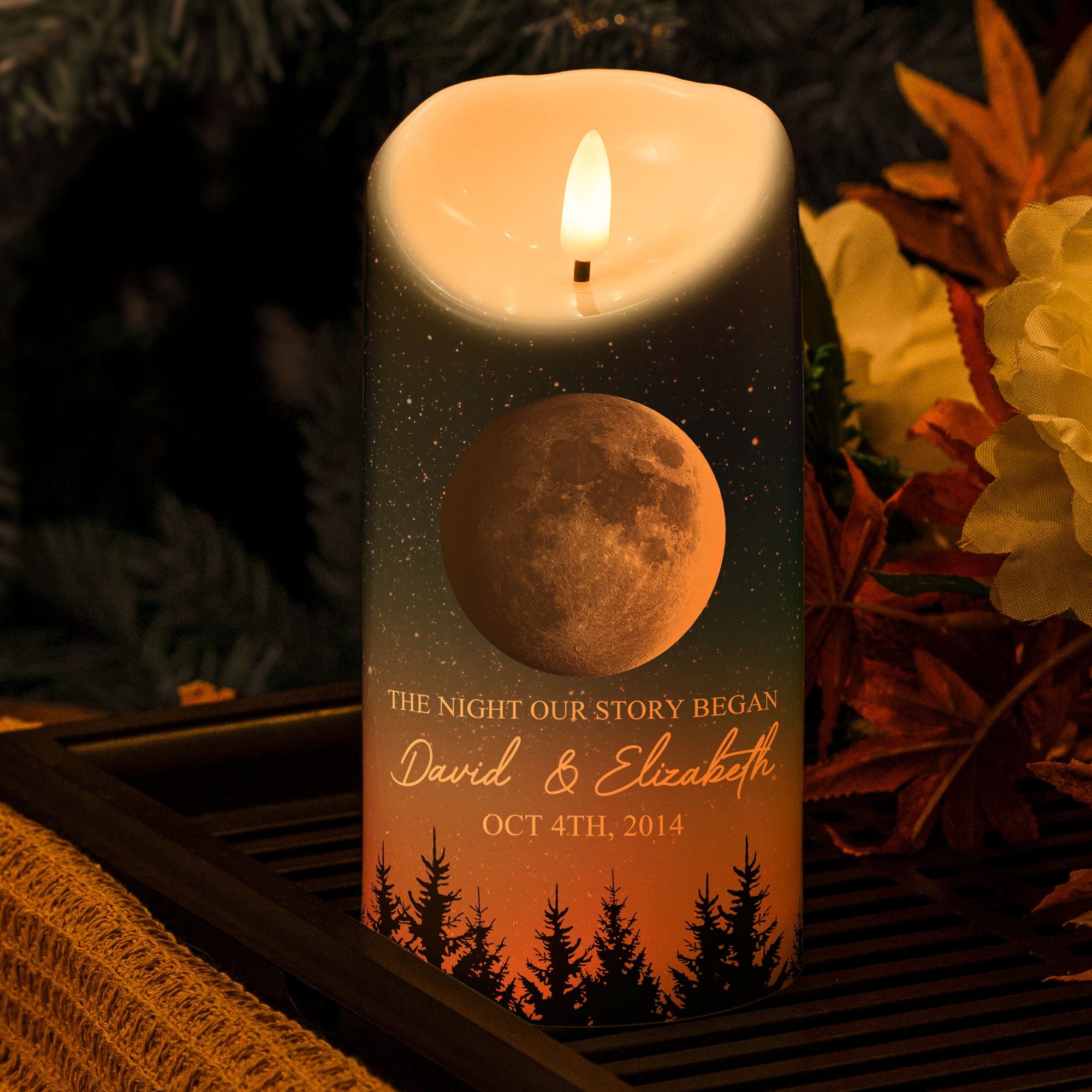 The Night Our Story Began - Personalized LED Candle