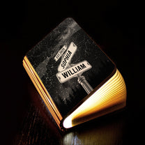 The Night We Met Couple Star Map Custom Name Street Sign - Personalized Book Lamp