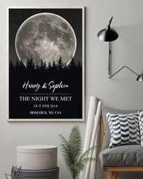 The Night We Met Custom Moon Phase - Personalized Poster