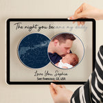 The Night You Became My Daddy New Dad Gift - Personalized Photo Wood And Acrylic Wall Art