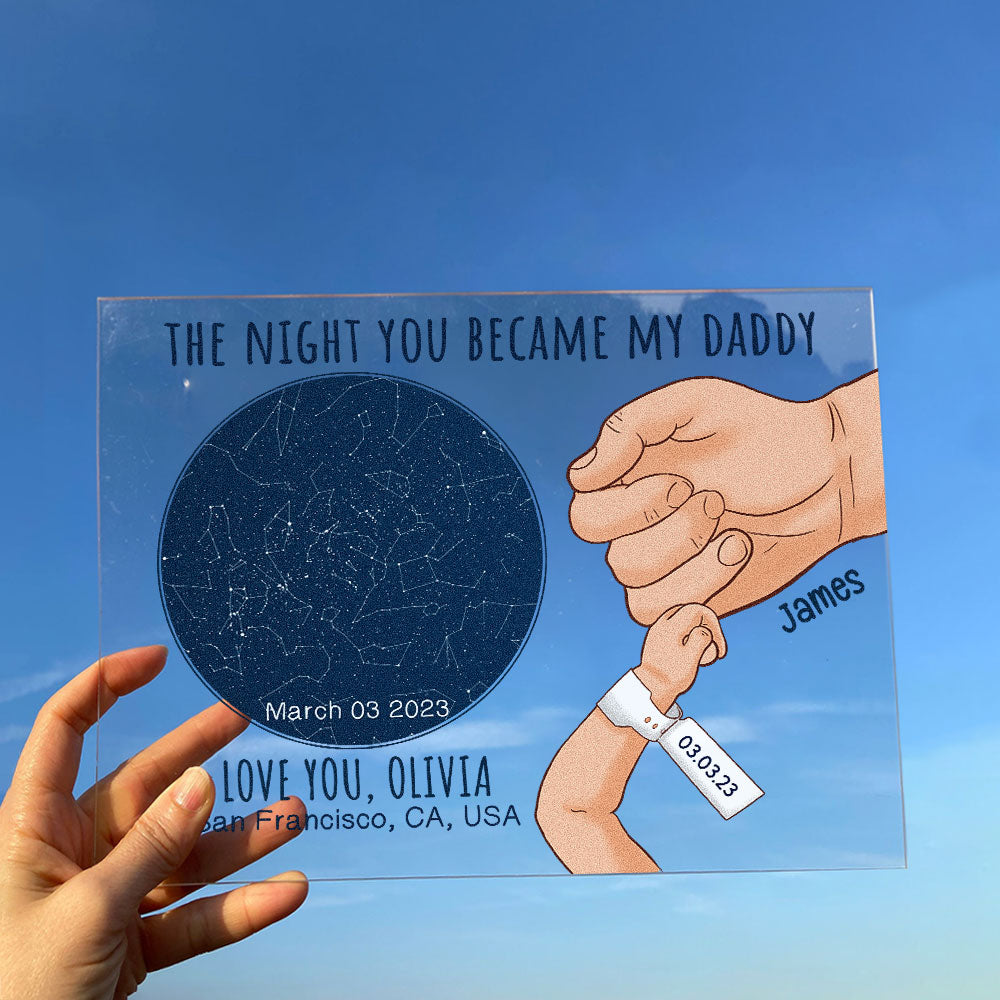 The Night You Became My Daddy - Personalized Acrylic Plaque