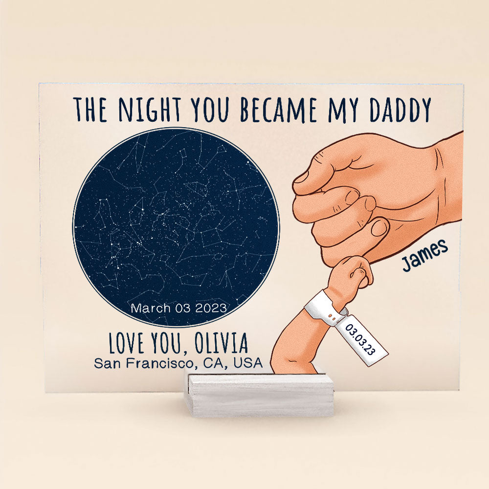The Night You Became My Daddy - Personalized Acrylic Plaque
