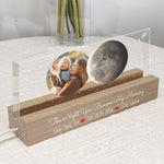 The Night You Became My Mommy Moon Phase - Personalized Photo LED Night Light