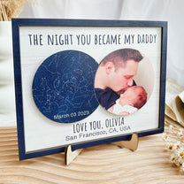 The Night You Became My Daddy - Personalized 2 Layers Wooden Photo Plaque