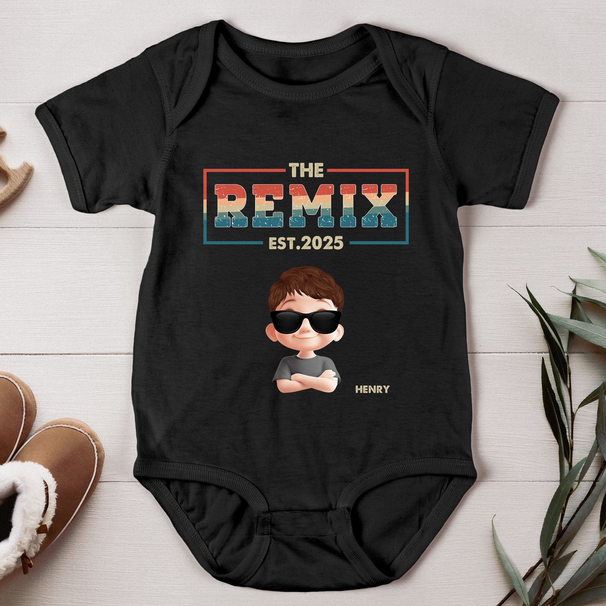 The Original The Remix - Personalized Matching Shirt And Baby Bodysuit