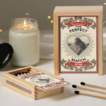 The Perfect Match - Couple Anniversary Gifts, Valentine's Day Gifts - Personalized Wooden Photo Matchbox
