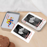 The Perfect Pair How Lucky Are We, Desk Game Night Idea For Couples - Personalized Playing Photo Cards With Metal Box