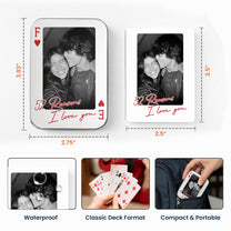 The Perfect Pair How Lucky Are We, Desk Game Night Idea For Couples - Personalized Playing Photo Cards With Metal Box