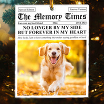 The Pet Memorial Times Newspaper - Personalized Acrylic Photo Ornament