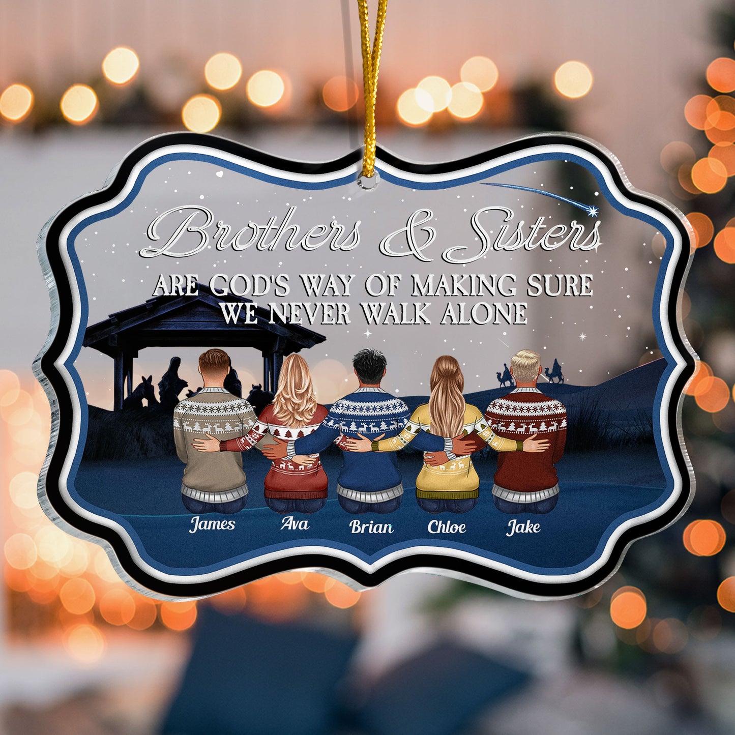 The Siblings Love Is Forever - Personalized Acrylic Ornament