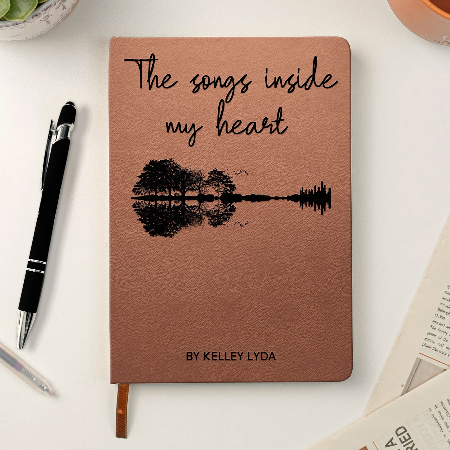 The Song Inside My Heart - Personalized Leather Journal