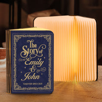 The Story Of Us - Personalized Book Lamp