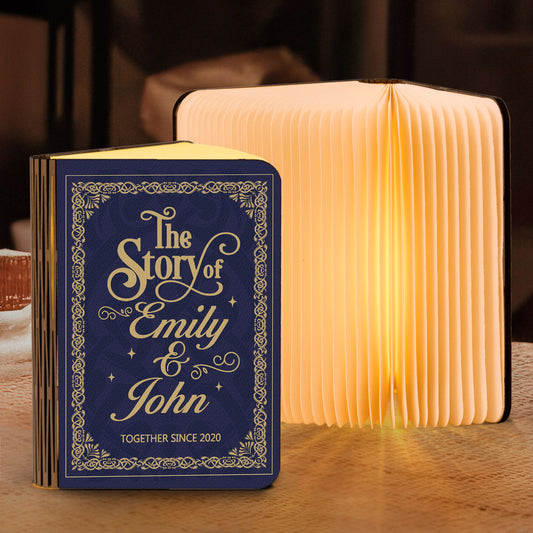 The Story Of Us - Personalized Book Lamp