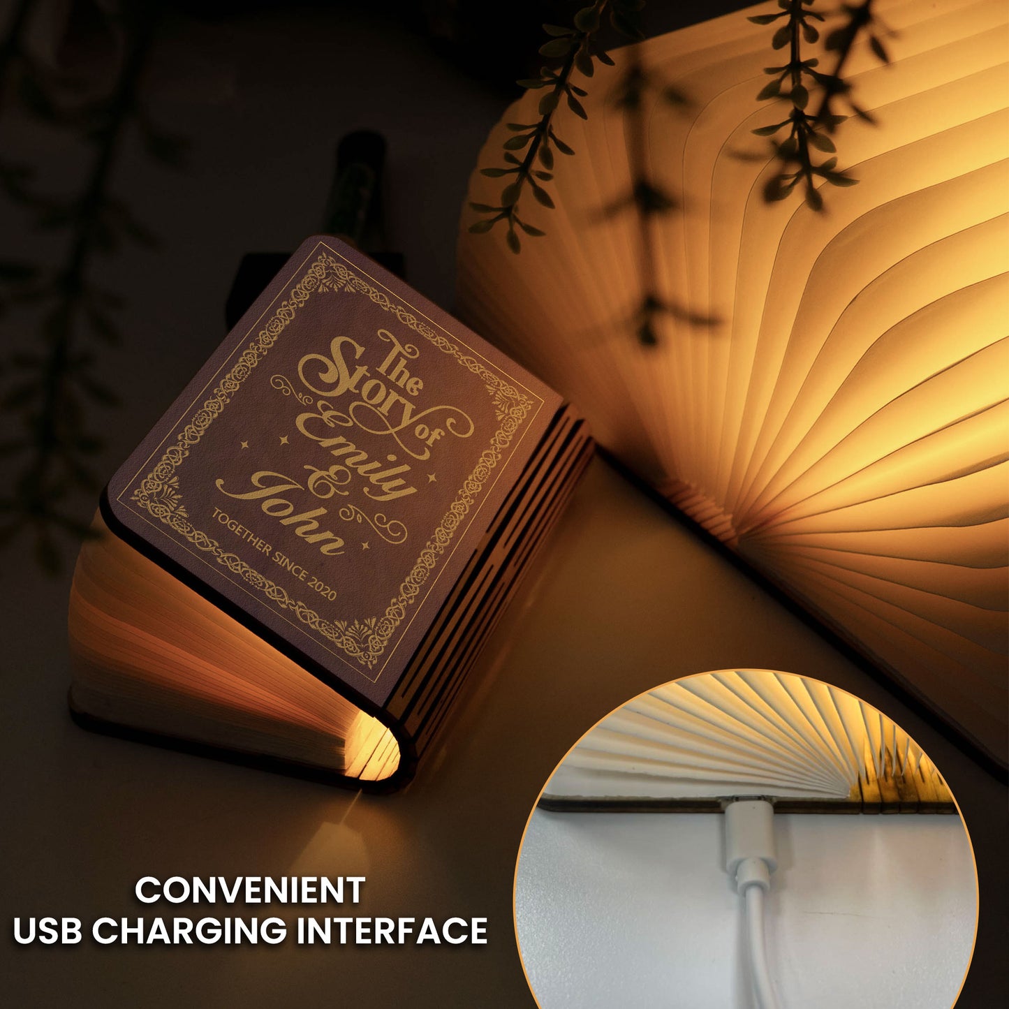 The Story Of Us - Personalized Book Lamp