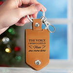 The Voice I Wish I Could Hear - Custom QR Code Voice & Photo - Personalized Leather Photo Keychain