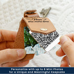 The Voice I Wish I Could Hear - Custom QR Code Voice & Photo - Personalized Leather Photo Keychain