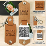 The Voice I Wish I Could Hear - Custom QR Code Voice & Photo - Personalized Leather Photo Keychain