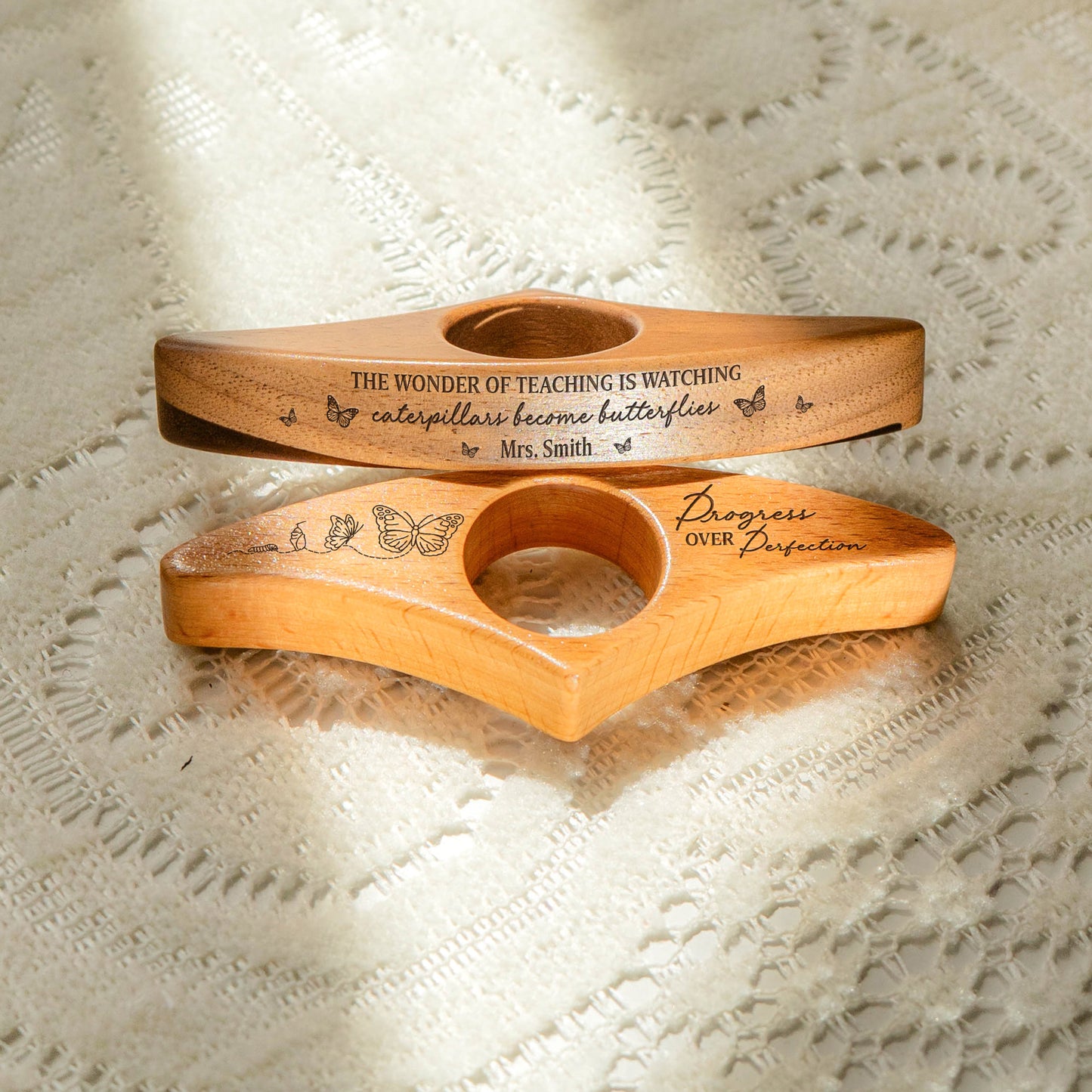 The Wonder Of Teaching - Hungry Caterpillar Teacher - Personalized Book Page Holder