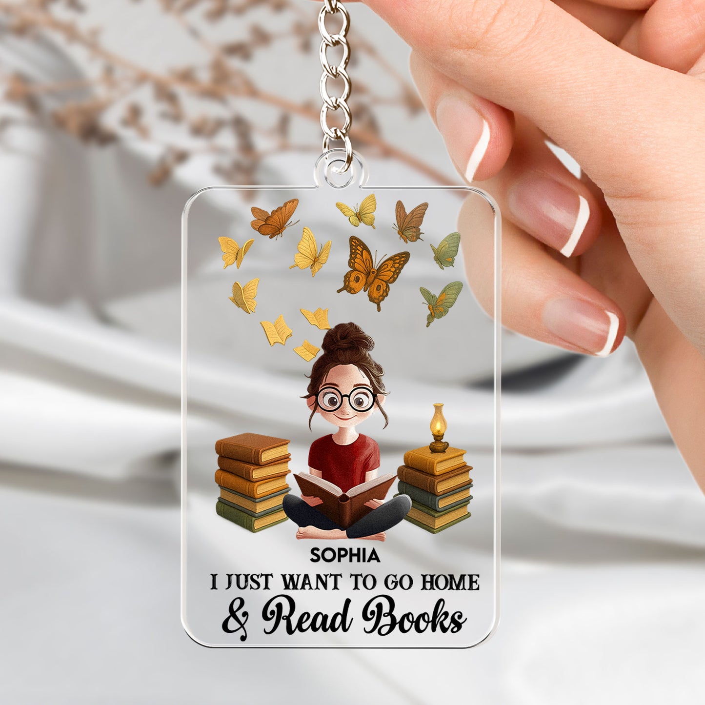 The World Belongs To Those Who Read - Personalized Acrylic Bookmark And Keychain Set