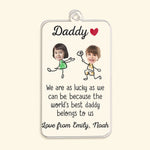 The World's Best Daddy Belongs To Me - Personalized Acrylic Photo Keychain