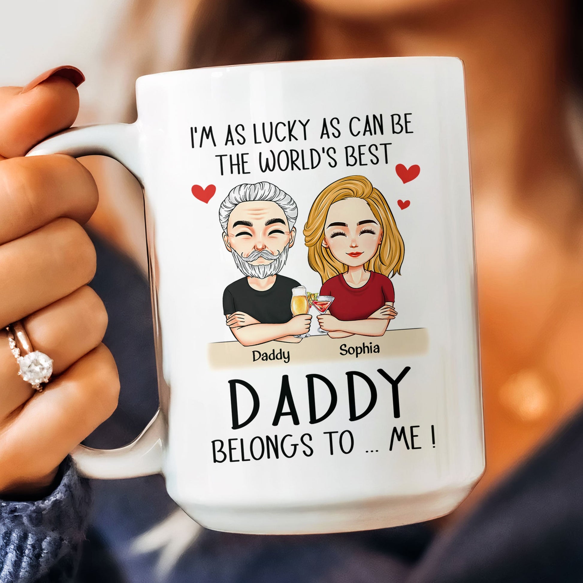 The World's Best Daddy Belongs To Me - Personalized Mug