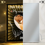 The Year I Found My Missing Piece  Anniversary Valentine's Day Gift - Personalized Photo Infinity Mirror Light Box