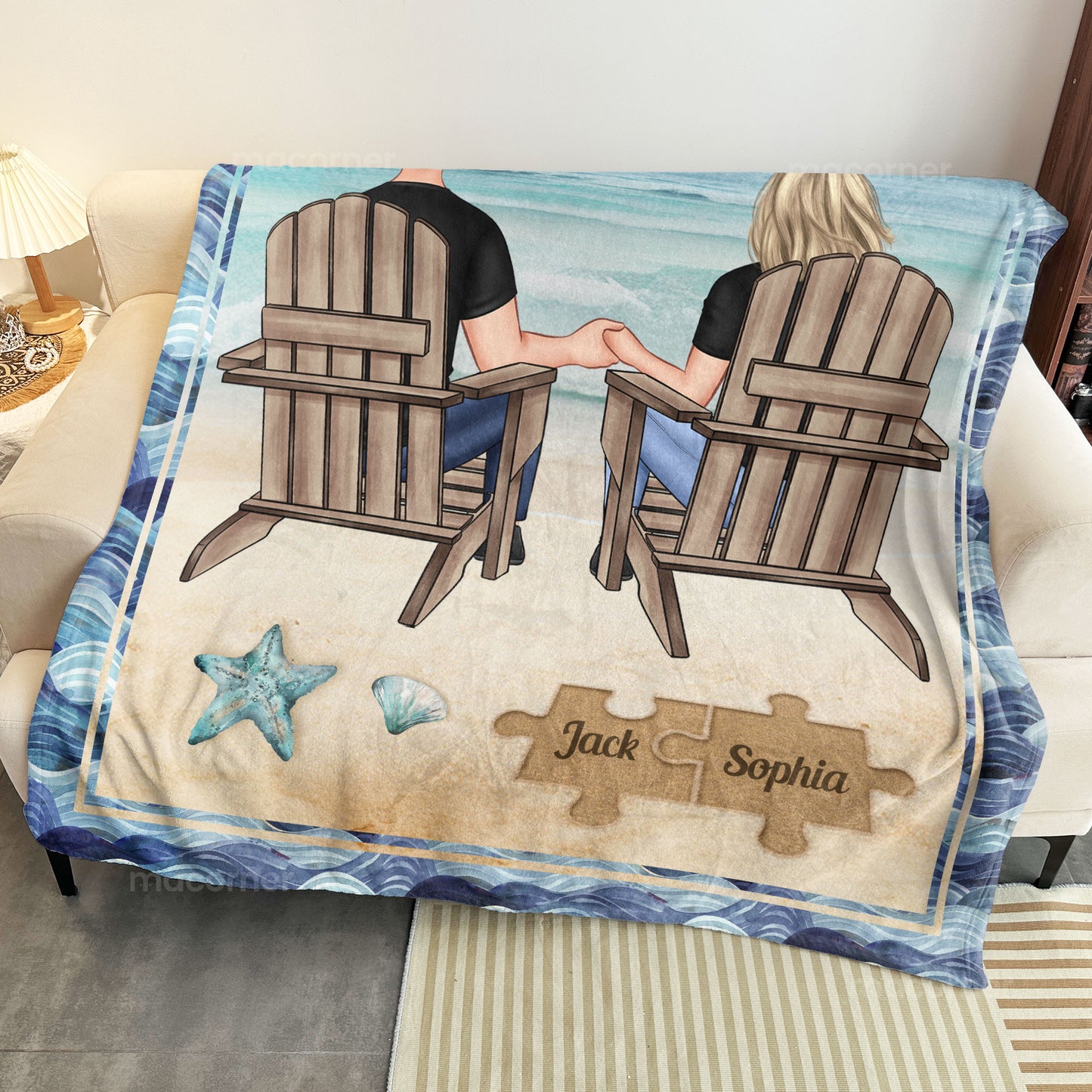 The Year I Found My Missing Piece Couple Gift - Personalized Blanket