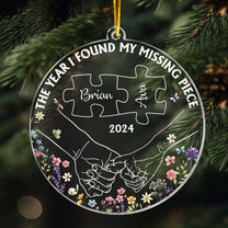 The Year I Found My Missing Piece - Personalized Acrylic Ornament