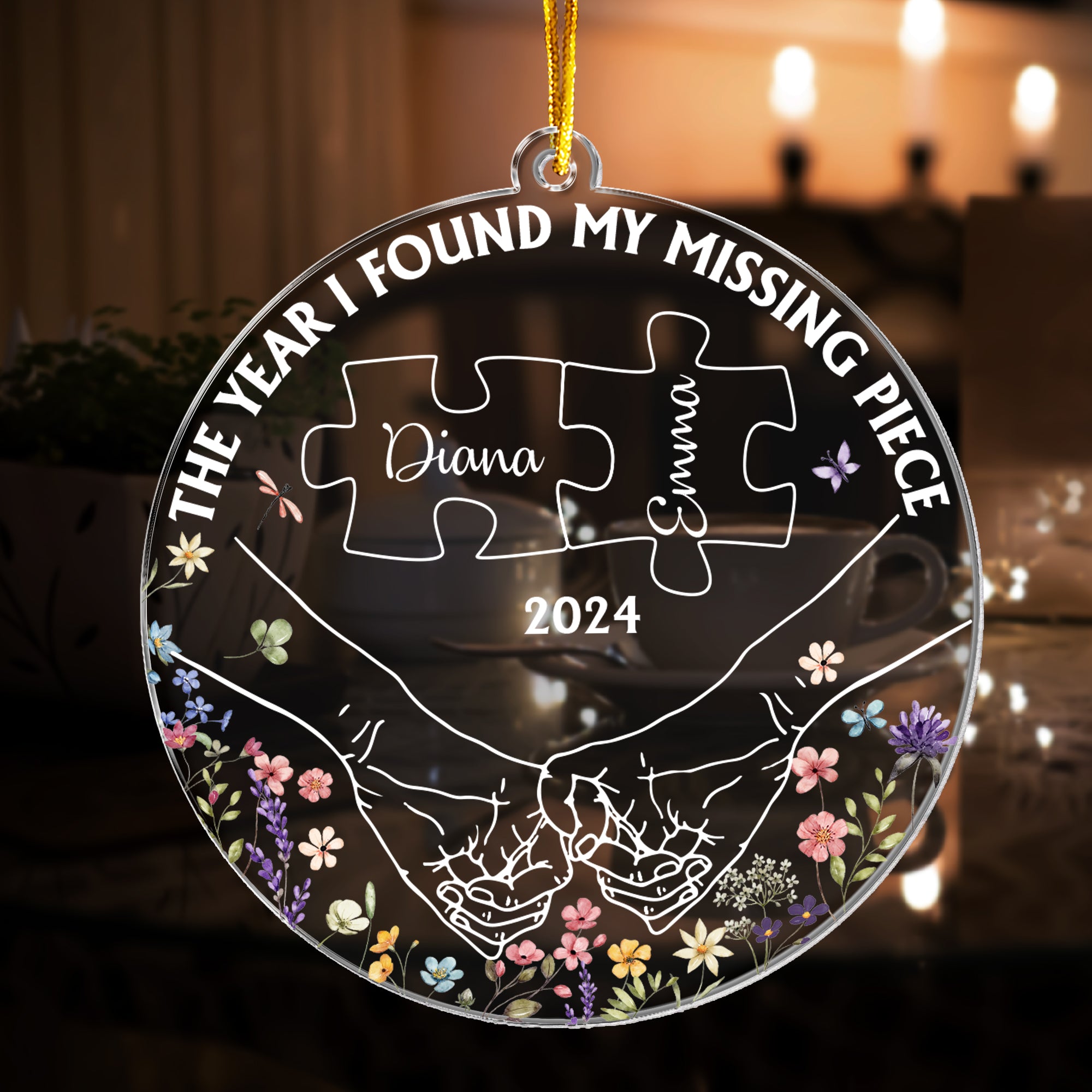 The Year I Found My Missing Piece - Personalized Acrylic Ornament