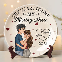 The Year I Found My Missing Piece - Personalized Ceramic Plate