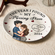 The Year I Found My Missing Piece - Personalized Ceramic Plate