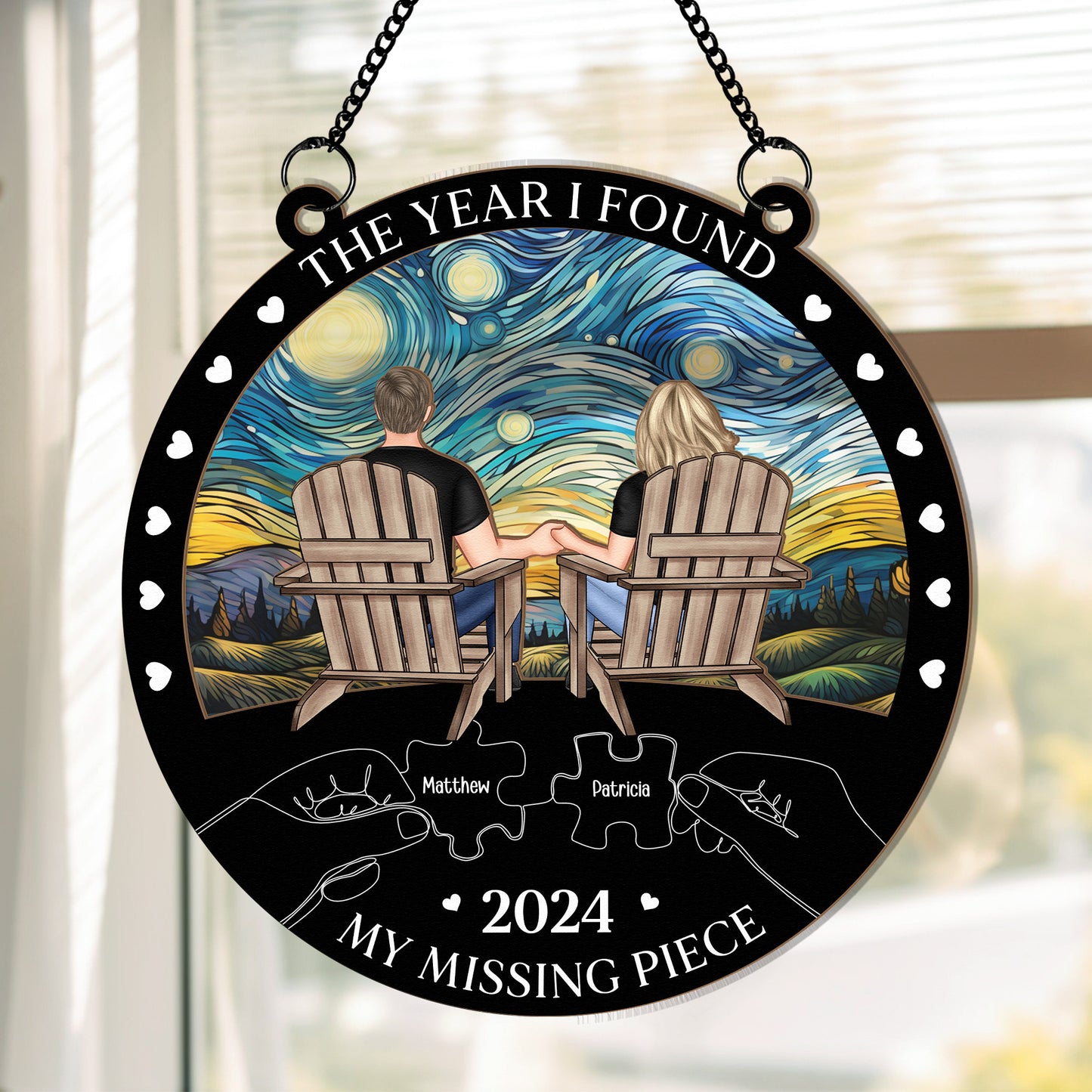 The Year I Found My Missing Piece - Personalized Window Hanging Suncatcher Ornament