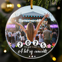 The Year I Went To A Lot Of Concerts - Personalized Acrylic Photo Ornament