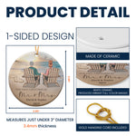 The Year We Became Mr. & Mrs. Couple Ornament - Personalized Ceramic Ornament