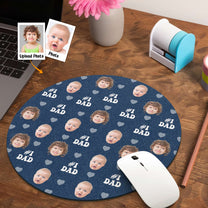 The #1 Dad Custom Kid Photo - Custom Shape Photo Mouse Pad