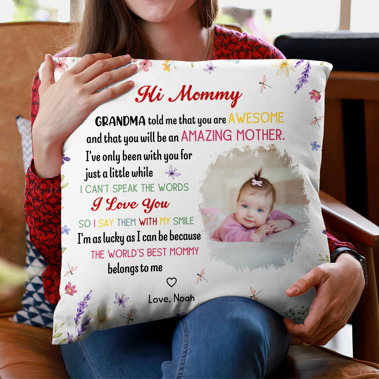 The-Best-Mommy-Belongs-To-Me-First-Mom-New-Mom-Gift--Personalized-Pillow-(Insert-Included)-2
