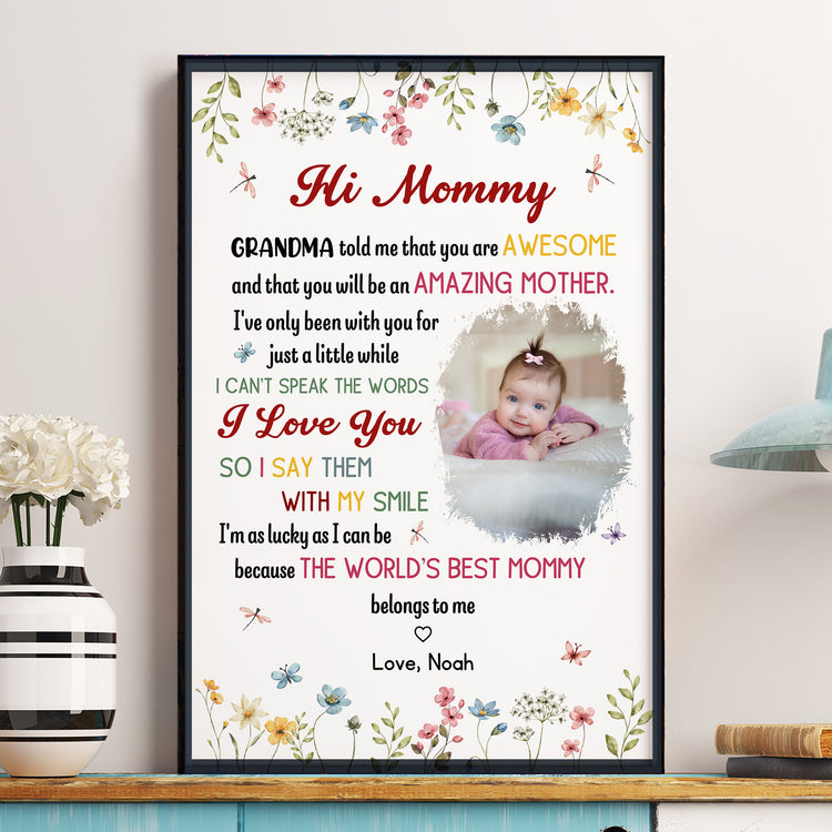 The-Best-Mommy-Belongs-To-Me-First-Mom-New-Mom-Gift-Personalized-Poster-1