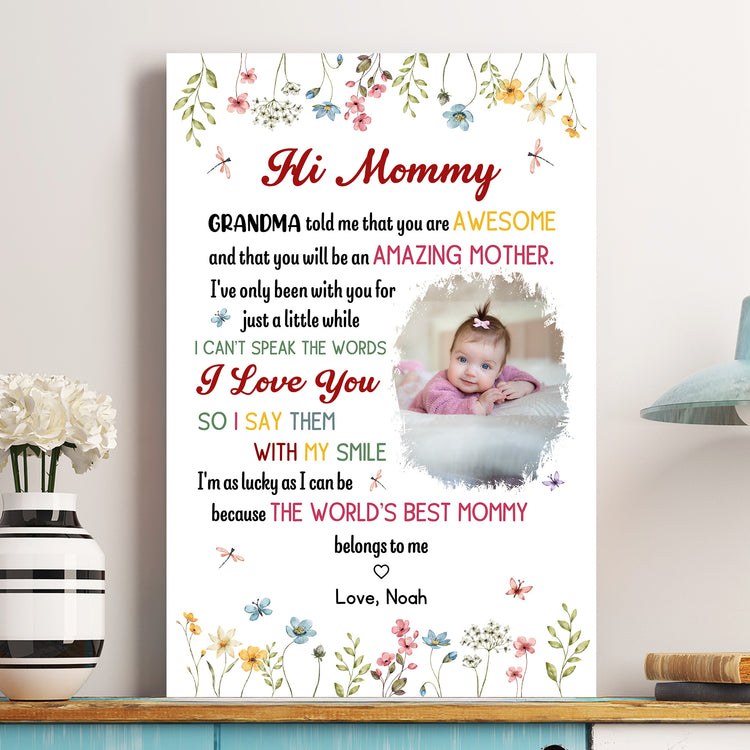 The-Best-Mommy-Belongs-To-Me-First-Mom-New-Mom-Gift-Personalized-Poster-2