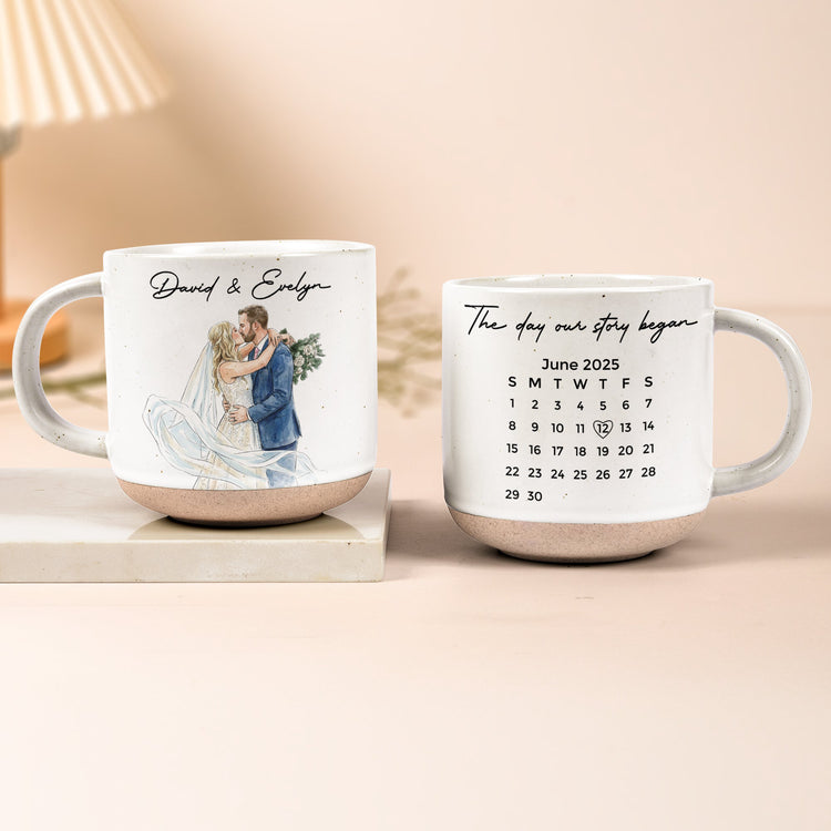 The_Day_Our_Story_Began_Custom_Photo_Watercolor_Personalized_Mug_2