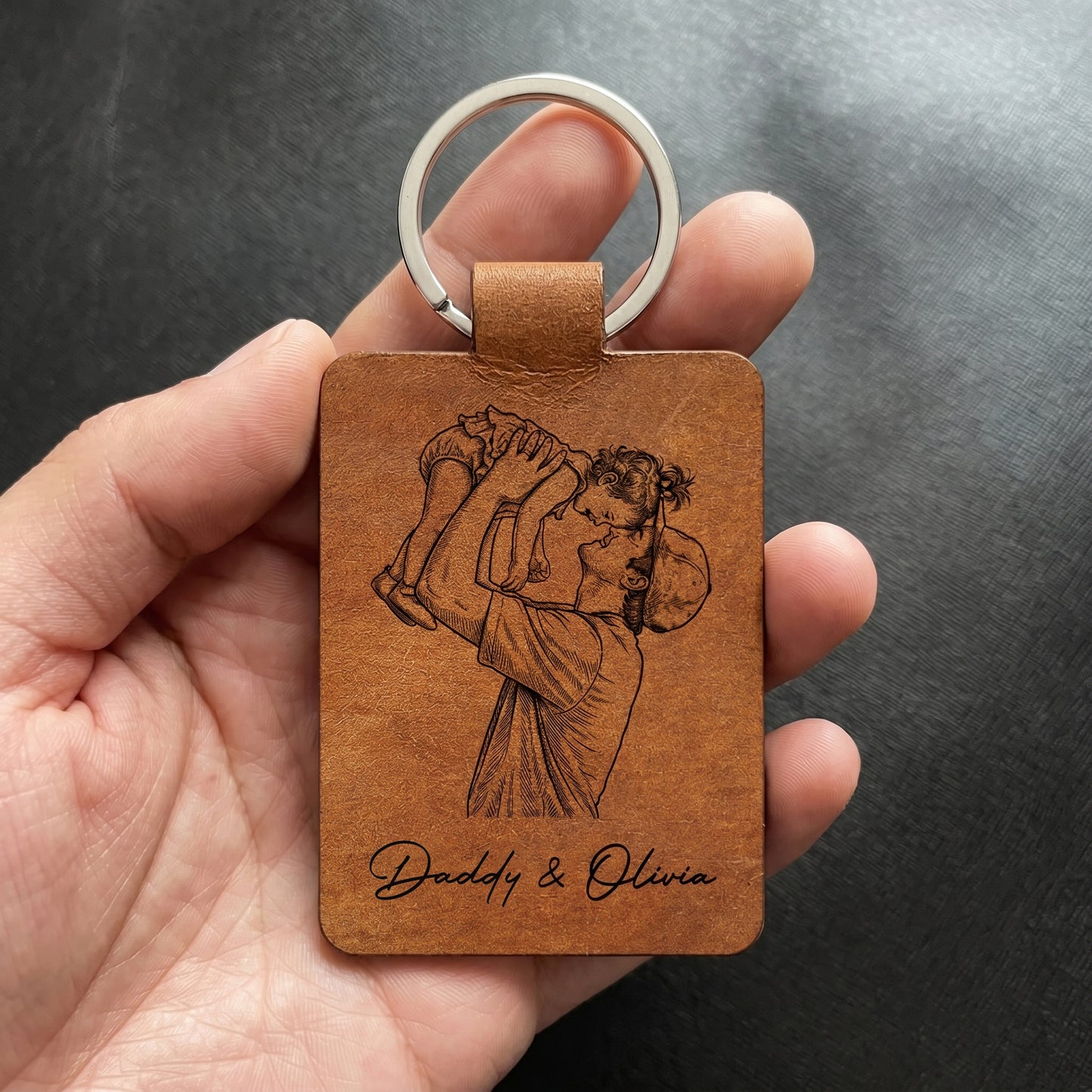 The-Day-You-Became-My-Dad-Sketch-Line-Art-Fathers-Day-Gift-For-Him-Personalized-Keychain-4