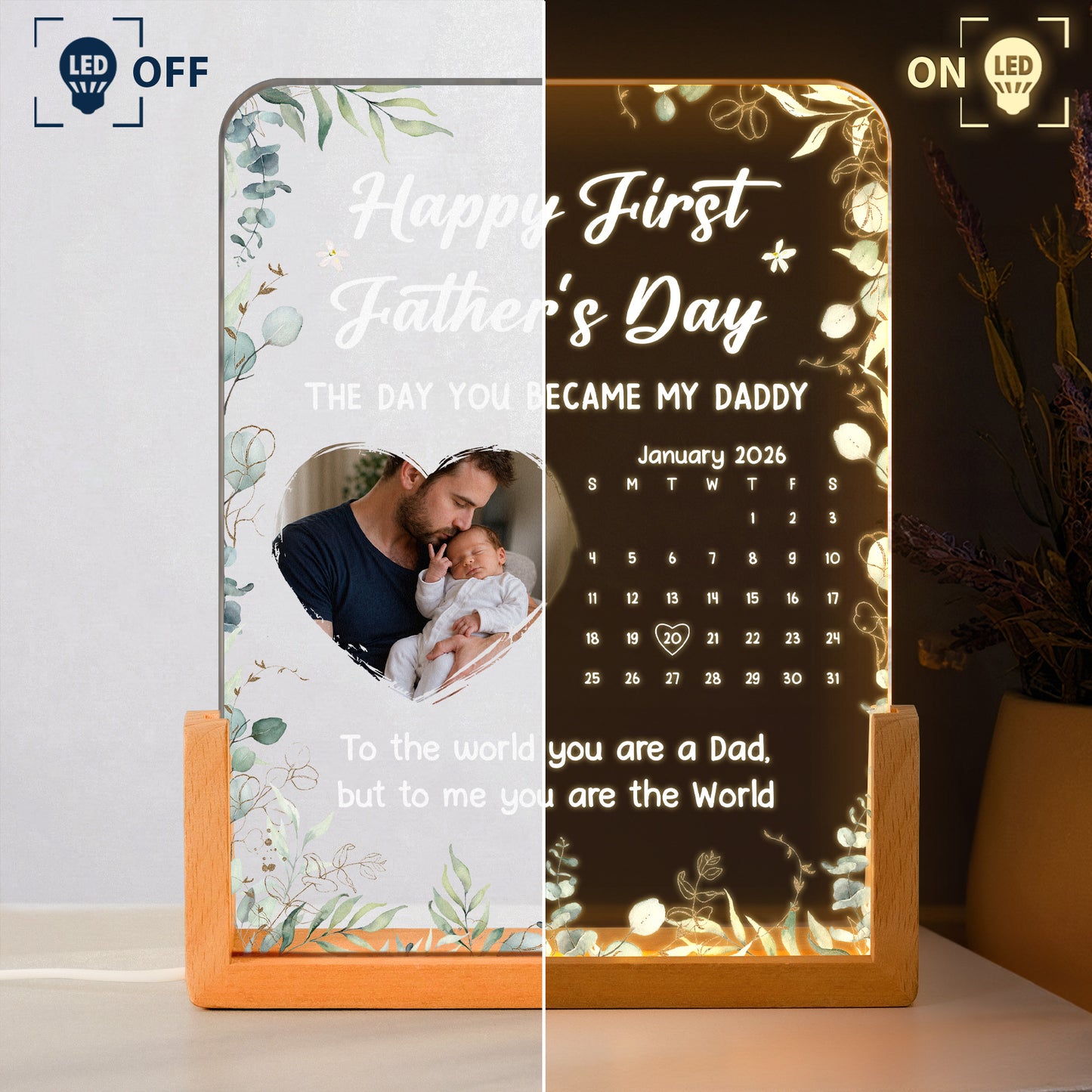 The-Day-You-Became-My-Daddy-1st-Father's-Day-Gift-Personalized-Night-Light-3