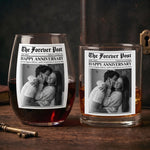 The-Forever-Post-Love-Newspaper-Custom-Couples-Photo,-Special-Date-Personalized-Whiskey-Glass-And-Wine-Glass-Set-1