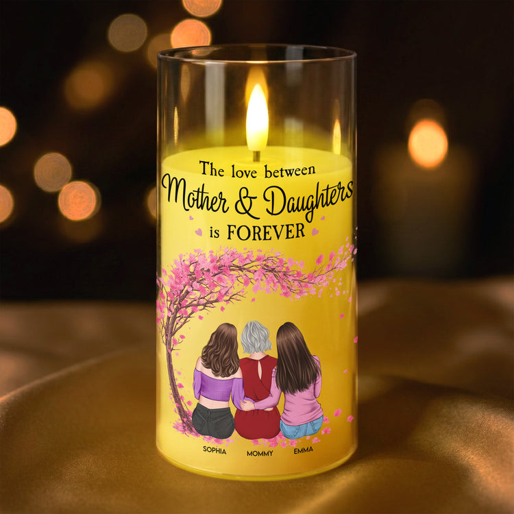 The-Love-Between-Mother-&-Daughters-Is-Forever-Personalized-LED-Candle-Light-1