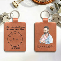 The-Moment-You-Became-My-Dad-Custom-Photo-Watercolor-Fathers-Day-Gift-Personalized-Keychain-1