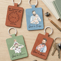 The-Moment-You-Became-My-Dad-Custom-Photo-Watercolor-Fathers-Day-Gift-Personalized-Keychain-2