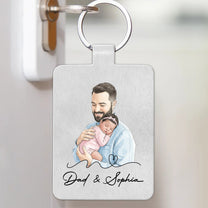 The-Moment-You-Became-My-Dad-Custom-Photo-Watercolor-Fathers-Day-Gift-Personalized-Keychain-4