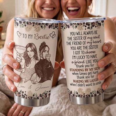 The Sister Of My Soul Friendship Thankyou Gifts - Turn Your Photo Into Art - Personalized Tumbler