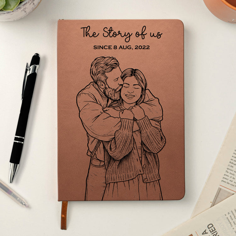 The-Story-Of-Us-Custom-Couple-Sketch-Line-Art-Personalized-Journal-2