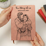 The-Story-Of-Us-Custom-Couple-Sketch-Line-Art-Personalized-Journal-3